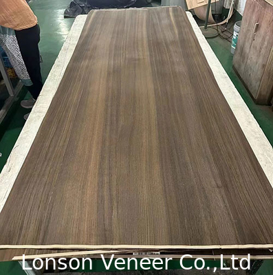 0.5mm Quartier coupé Feu European Oak Wood Veneer 250cm Longueur Pour les meubles
