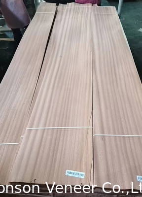 1 mm Meubles Sapele Faisceau à coupe plate Sapelli de bois Grade AA